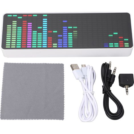 Display a LED con spettro musicale RGB colorato, orologio con sensore vocale e livello di luce ritmica a 1624 segmenti, 384 LED, 20 colori dinamici a 7 tonalità. (1/5)