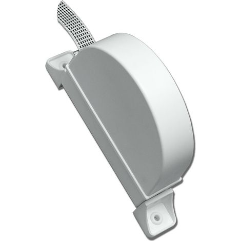 Recogedor de persiana exterior abatible "PR02" con mecanismo para cinta de 14mm de ancho 17,5x3,2x12cm color blanco (incluye cin (1/5)