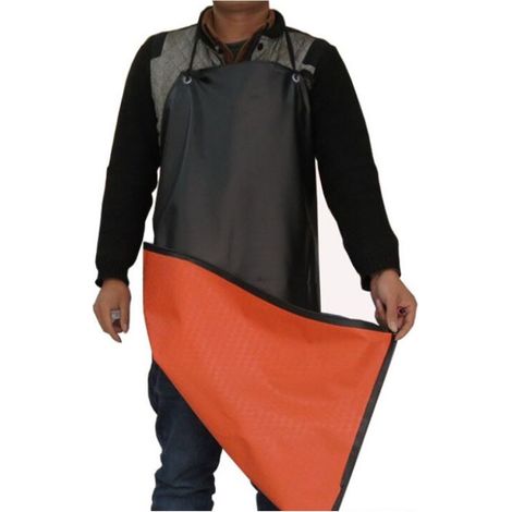 Tablier en cuir d'assurance-travail, tablier résistant à l'huile et aux alcalis, tablier en cuir épaissi, tablier de chef en PVC imperméable et antisa