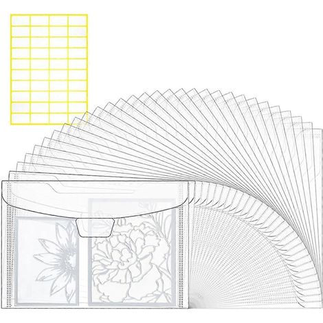 30-teilige, wiederverschließbare Aufbewahrungsbeutel aus transparentem Kunststoff für Stempel und Stanzformen