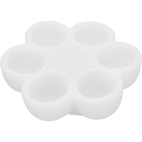 Moule à savon DIY 6 cavités en silicone souple, multifonction réutilisable, organiseur d'œufs, moule pour bougies et savons artisanaux (1/5)
