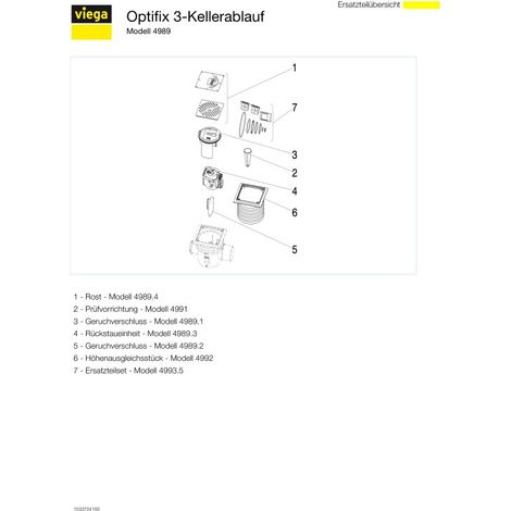 Viega sous - sol vidange Optifix 3 462 963 DN 70 x 100 (1/5)