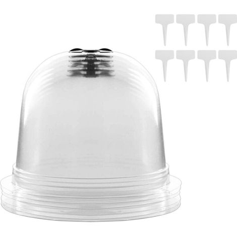 Protecteur de Plantes Anti-UV en Plastique Reutilisable, Couverture pour Semis et Plantules, Quantite 8, Blanc (1/5)
