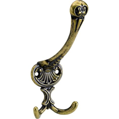 Hettich Hut- & Mantelhaken 14,5 x 5,8 x 7 cm brüniert gold - 1 Stück Haken