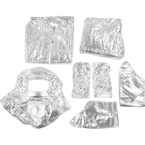 Combinaison isolée thermiquement, Anti-radiation thermique, 1000-1200 ℃, ignifuge, résistante aux hautes températures, vêtements aluminisés fendus (1/5)