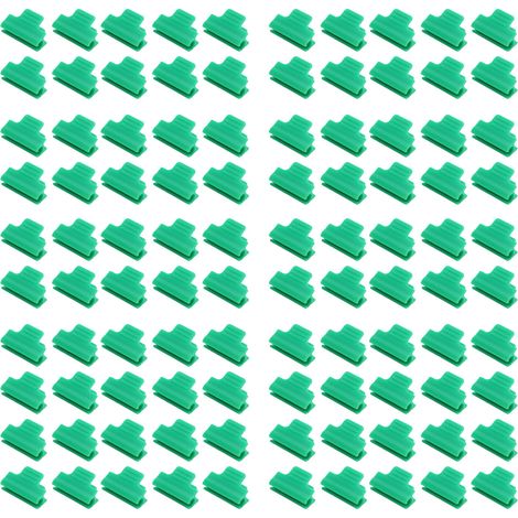 100 pinces de fixation pour film de serre, filet de couverture, tunnel, arceau, cadre, tige, pinces de fixation pour film de serre, 8 mm / 0,3 po (1/5)