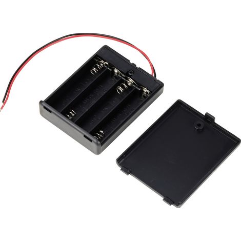 TRU COMPONENTS TC-13220684 Batteriehalter 4x Micro (AAA) Kabel (L x B x H) 63 x 49 x 17 mm (1/2)