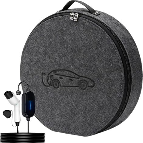 Sac pour chargeur de voiture électrique, portable, protecteur, avec poignée, porte-fil de charge pour chargeur EV, adapté pour véhicule, remorque, camping-car, pick-up en plein air E (1/5)