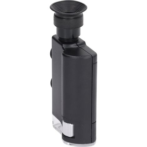 Microscope portable avec grossissement optique de 200x à 240x, mini microscope de poche pratique avec lumière UV pour l'examen des bijoux en jade (1/5)