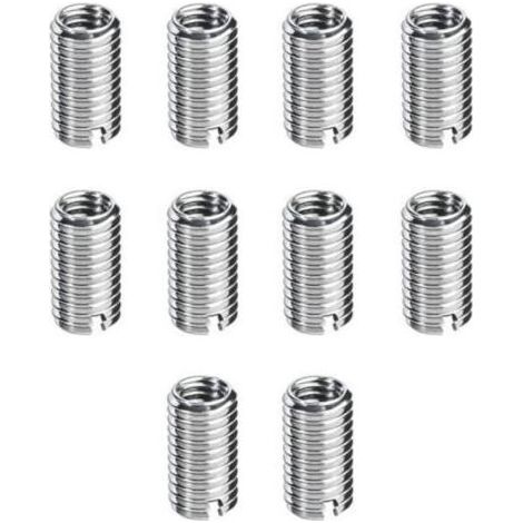 Lot de 10 inserts filetés M8/M10 – Écrous autotaraudeurs en acier inoxydable – Résistants aux vibrations – Pour réparation de filetage (1/4)