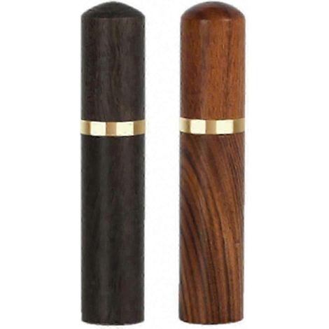 Ensemble de 2 porte-gobelets en bois faits main - Mini seau de rangement portable Couleur bois naturel, durable Accessoire de table élégant (1/5)