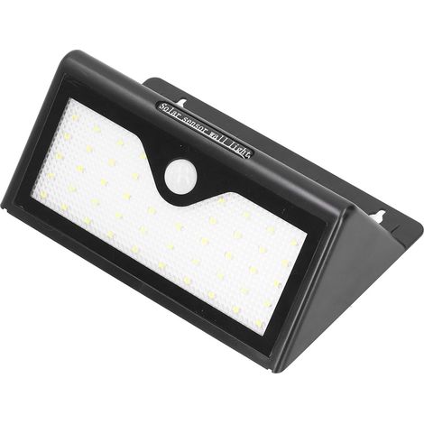 Lampadaire Solaire 46LED Murale Triangulaire avec Détecteur Infrarouge Étanche IP65, Lumière Vive et Robuste pour Jardin Extérieur (1/5)