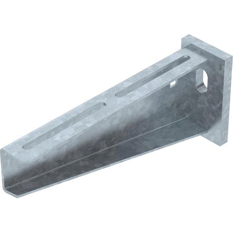 OBO Bettermann Mensola a parete e montante con piastra di testa saldata B210mm acciaio zincato a fuoco, 6418554