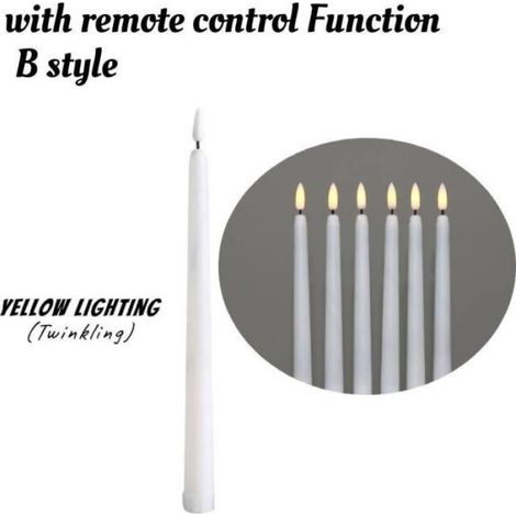 Bougie LED Longue - Lumière Flamme Blanche Chaude - Sans Flamme - Pour Décoration Table Mariage Fête - 28 cm - 1 Pièce (1/4)