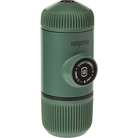 Wacaco Nanopresso tragbare Kaffeemaschine in Moosgrün + Tasche