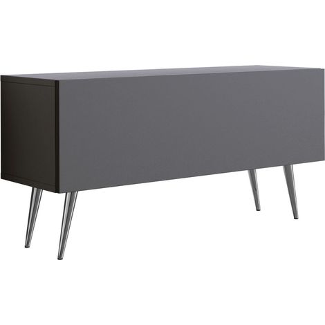Mobile TV : Antracite, gambe cromate, 100 x 52 x 32 cm (1/5)