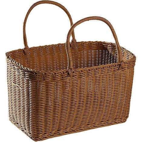 Panier à provisions en rotin, panier à provisions simple, panier à légumes écologique, panier à fruits, panier de pique-nique en plein air, B (1/5)