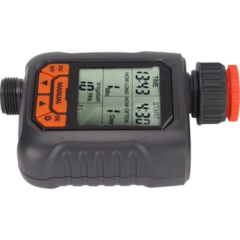 G3/4 Bewässerungscomputer IP65 Wasserdicht, Großes LCD-Display, Digitaler Bewässerungsregler mit Kupferadapter (1/5)