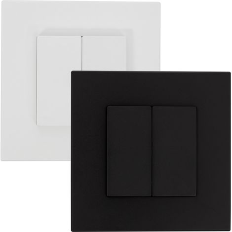Module Double Obturateur avec Plaque PC Modern  Noir
