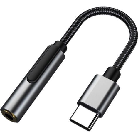 Adaptateur USB-C vers jack 3,5 mm pour casque audio.