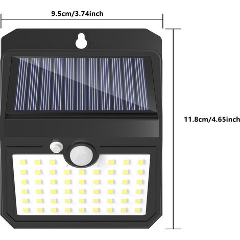 Wiederaufladbare Solar-Wandleuchte, Terrassenleuchte, Wandleuchte, dekorative Wohnraumbeleuchtung, geeignet für Gärten, Garagen, Terrassen und Gehwege – Modell 7