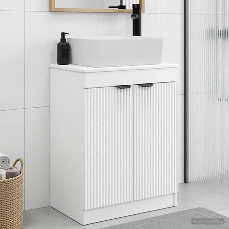 vidaXL Mobile da bagno con lavabo Bianco 54 x 35 x 83 cm