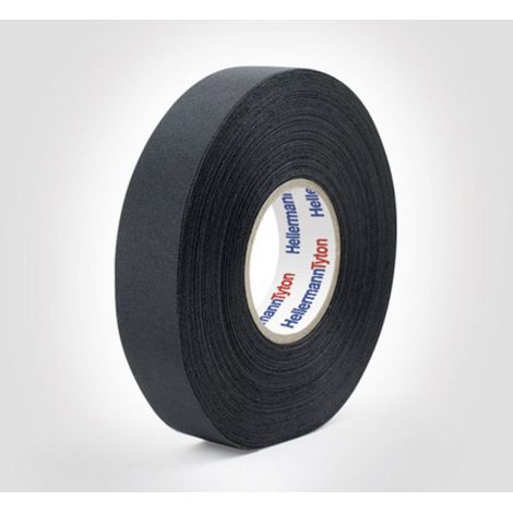 HellermannTyton HTAPE-PROTECT250-PET-BK 712-10003 Gewebeklebeband (L x B) 25 m x 19 mm 1 St. (1/2)