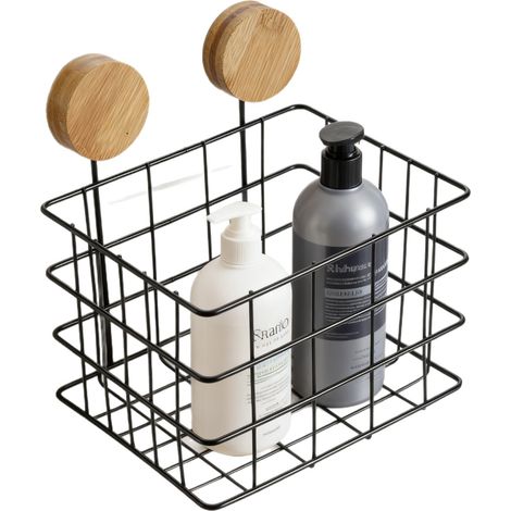 Etagère De Douche - Sans Perçage - Ventouses - Acier Chromé - 20 x 16 x 22 cm (1/5)
