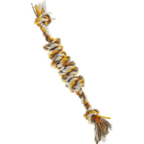 Jouet en coton-juta coloré avec des noeuds de 43 cm pour la dentition des chiens (1/3)