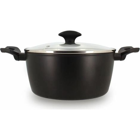 Menastyl Moderner Bratentöpfe Aluminium Schwarz 24 cm Antihaft (1/3)