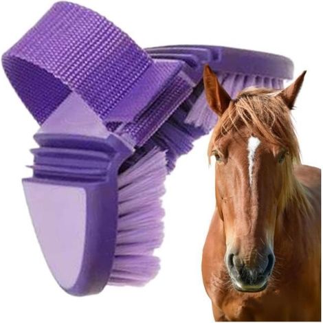 Brosse de toilettage pour chevauxbrosse de lavage pour chevaux-Outil de toilettage pour chevauxBrosse de nettoyage pour BROSSE (1/4)