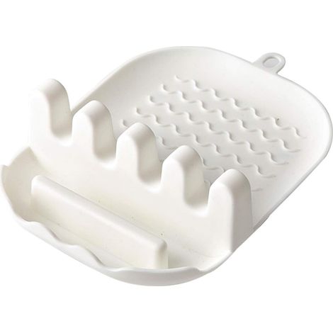 Spoon Rest - Heat Resistant Silicone Utensil Holder for Stove Top and Kitchen Counter - Fits Spoons Ladles Tongs and Multiple Utensils - 1 Piece (1/5)