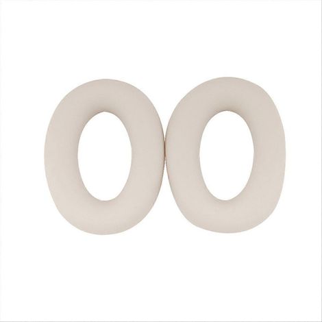 Coussinets d'oreille de rechange pour casque QC Ultra, étui de protection en silicone, pièces de rechange pour oreillettes, couleur crème et blanc (1/5)