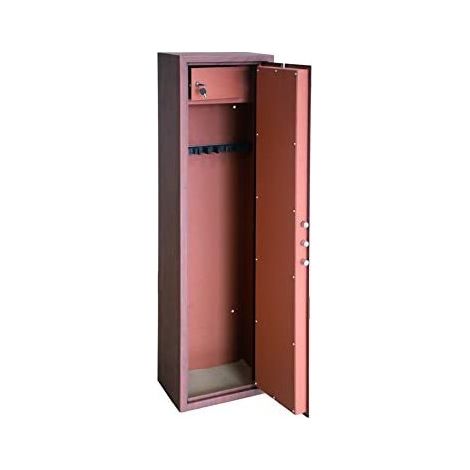 ARMADIO PORTAFUCILE FUCILIERA ACCIAIO BLINDATO 4 O 8 POSTI FINITURA LEGNO 19747V 4 POSTI (19747) (1/8)
