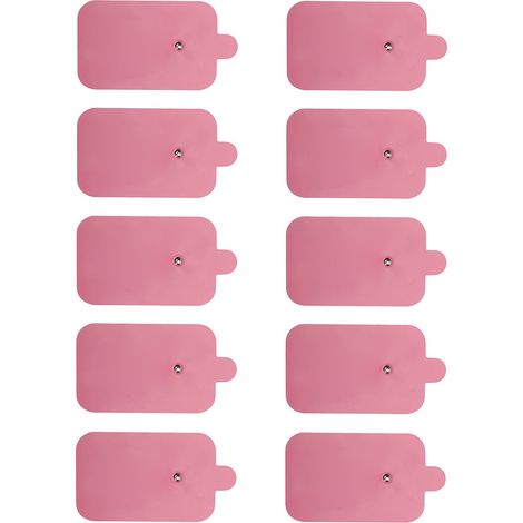 Lot de 10 électrodes de rechange non irritantes pour appareil TENS (rose) (1/5)