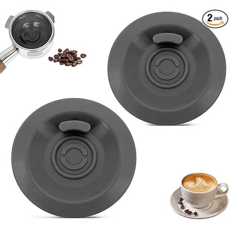 Juego de 2 discos de limpieza para máquinas de café, almohadillas de limpieza de silicona de 54 mm para portafiltros de café espresso Barista, compatibles con máquinas de café espresso Gastroback. (1/5)