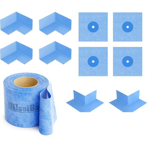 Isolbau Dichtset Dichtband 20m Bandset Dichtmanschetten Innenecke Bad Dusche (1/5)