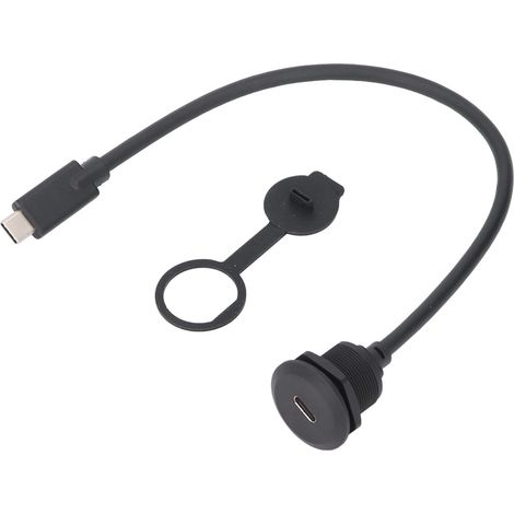 Type C 3.1 mâle à femelle câble adaptateur fixe encastré cordon PD 60W 20V 3A charge rapide 10Gbps 4K 60Hz vidéo (1/5)