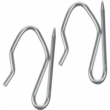 Ganchos de zinc resistentes para cortinas (paquete de 100) - Para cortinas pesadas y plisadas. Barra de ducha deslizante. (1/4)