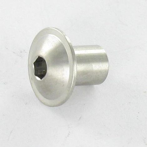Vis Express – Ecrou relieur Combifix tête ronde large – Inox A2 – Diamètre tête 9.5mm – Diamètre corps 5mm – Longueur sous tête 6mm