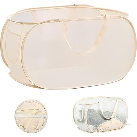 Panier à Linge Pliable 70L Paniere a Linge Sale Grande Capacité Panier Linge Pliable Camping Salle de Bain Voyage (1/5)