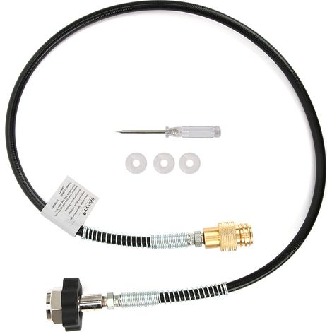 Tuyau d'air comprimé haute pression extérieur G1/2-14 avec cosse, longueur 1 m (1/5)