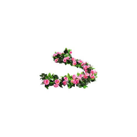 Piante rampicanti artificiali rosa (230 cm), confezione da 4 fiori finti per matrimoni, feste in casa, decorazioni artistiche da giardino - Crezuo
