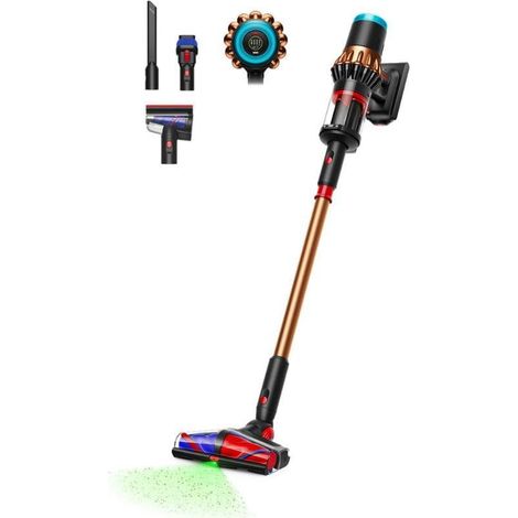 Dyson V16 Piston Animal Aspiradora escoba 2 en 1 Batería Secar HEPA Sin bolsa 900 W Negro, Cobre
