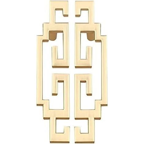 2Pcs Gold Kitchen Handles 64mm Center to Center Shiny Golden Furniture Handles for Cabinet Dresser Cupboard Bathroom Kitchen Bedroom Drawer (Screws Included) (1/5)