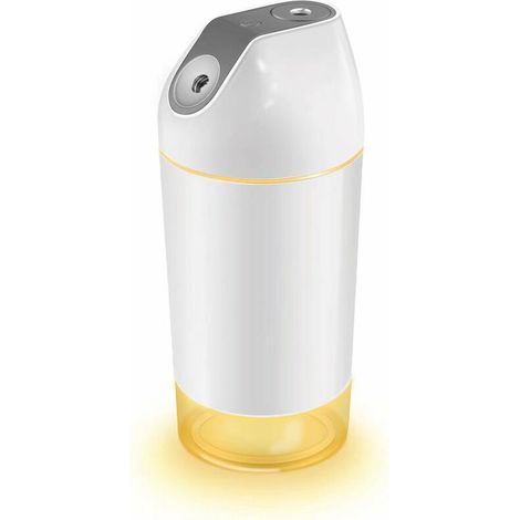 Air Humidifier Mini 2600mAh Battery Operation,480ml Portable Mute Humidifier For Bedroom Car Office with Warm Light and Auto Shut-Off,Grey (1/5)