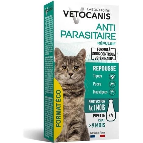 Antiparassitario - VETOCANIS - Pipette Antiflea Antitick Antimosche Repellenti per Gatto (1/5)