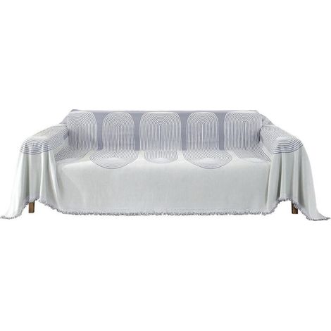Housse De Canapé, 180×180CM, Protection Sofa, Jete De Canape Taille Épaisses, Housse Universelle Four Seasons, Décoration Intérieure, pour Le Salon, Gris Clair-Arc (1/5)