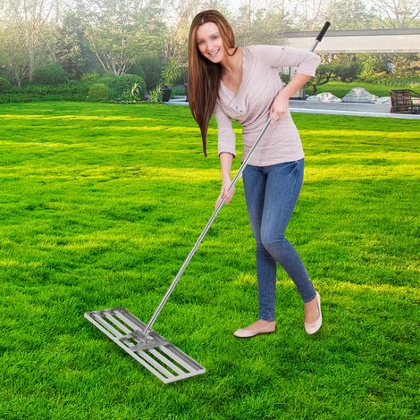 Edelstahl Rasen Gelände Gleichung Werkzeug, Landschaft Gartenbau Gleichung Maschine, 180 ° Drehung Design, 75  25  200cm
