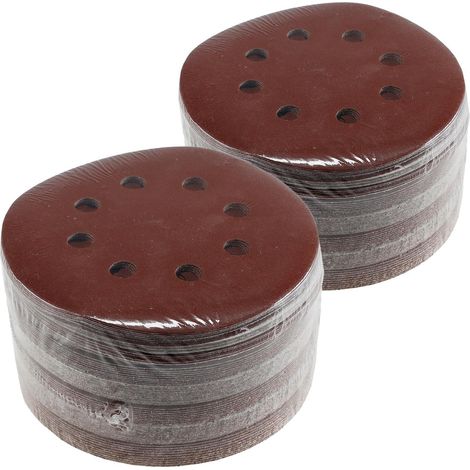 140 Klett Schleifscheiben 125mm Schleifpapier gemischt Korn 40 bis 600 im Sortiment (1/4)